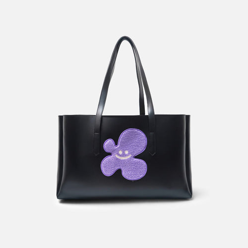 Lilac black tote