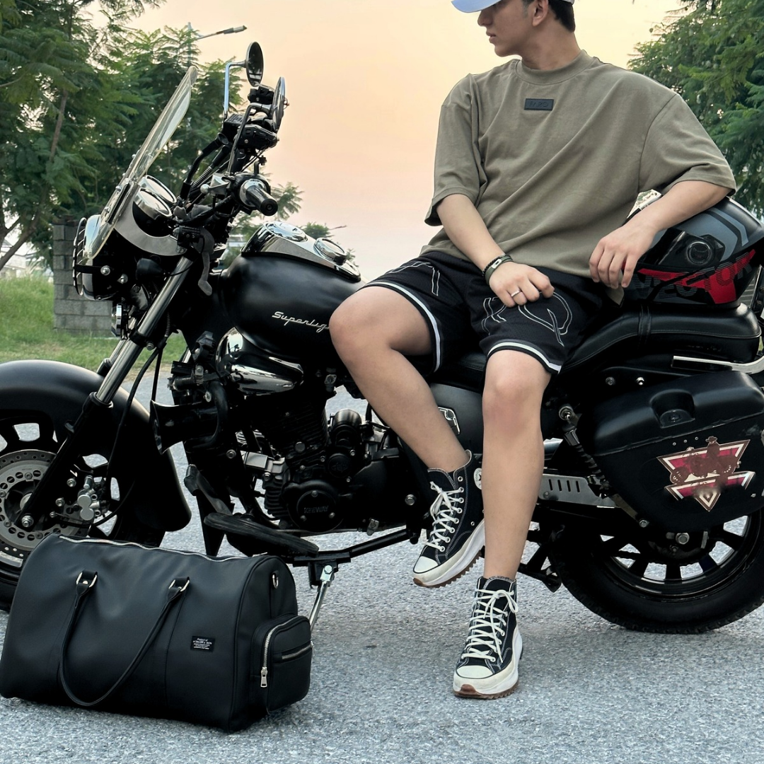 Coal-Black Duffle Bag
