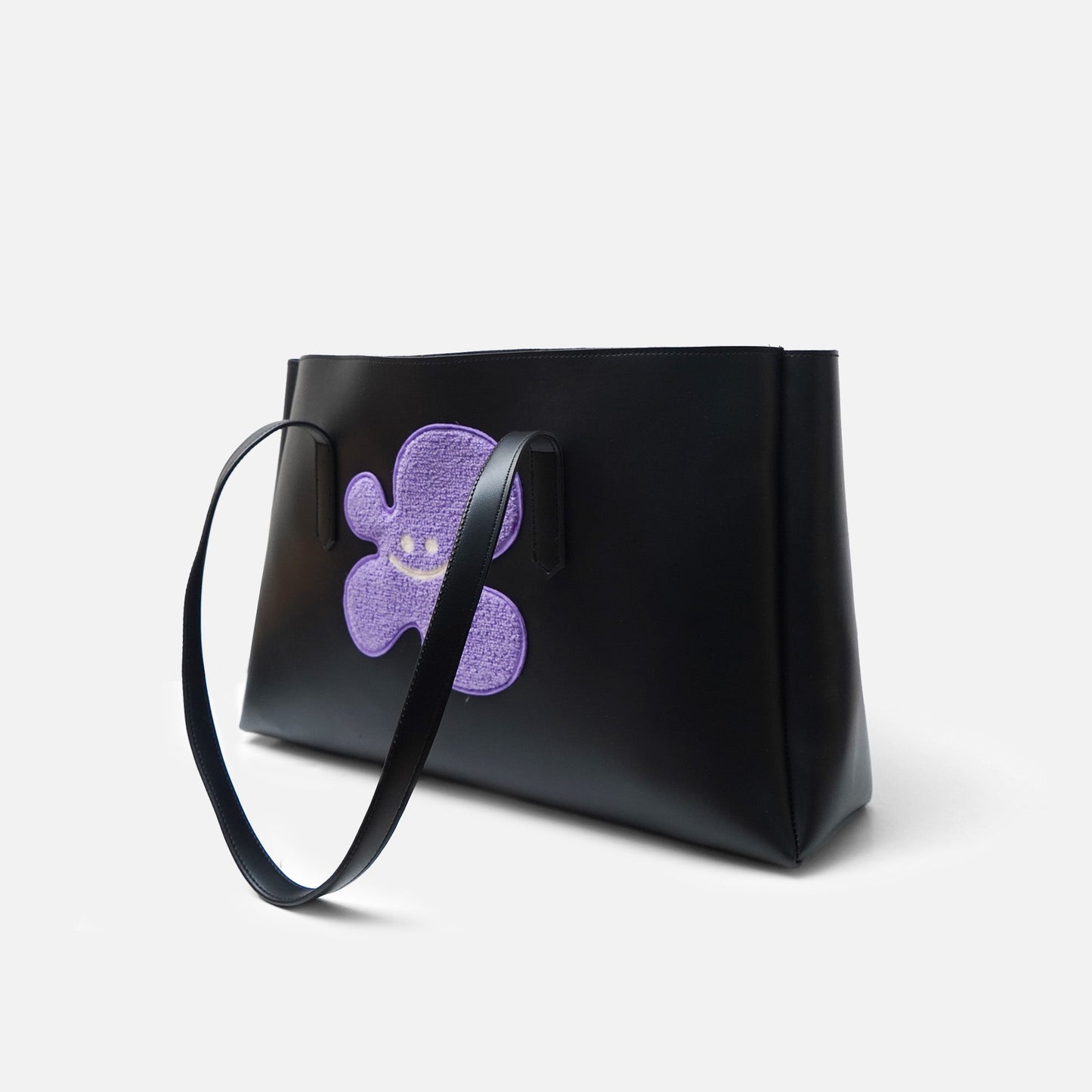Lilac black tote
