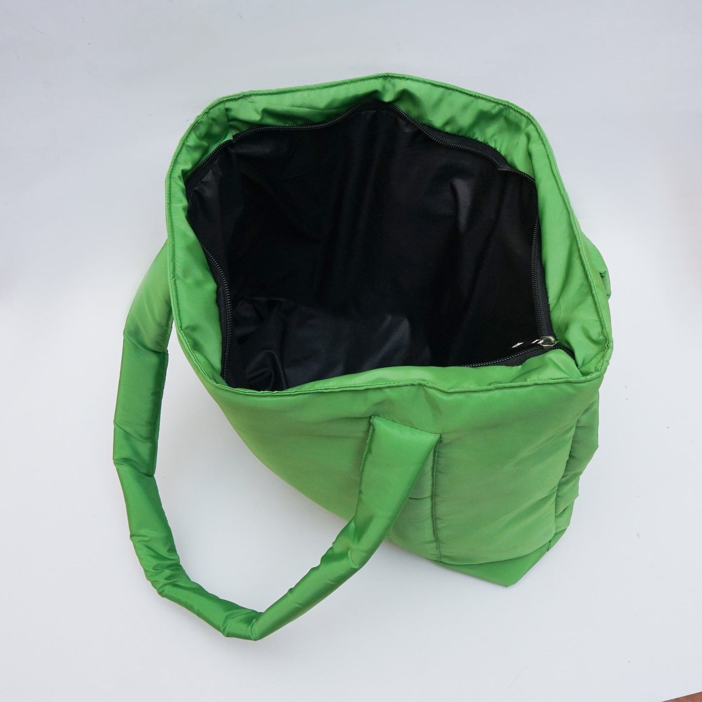 Black puffy tote