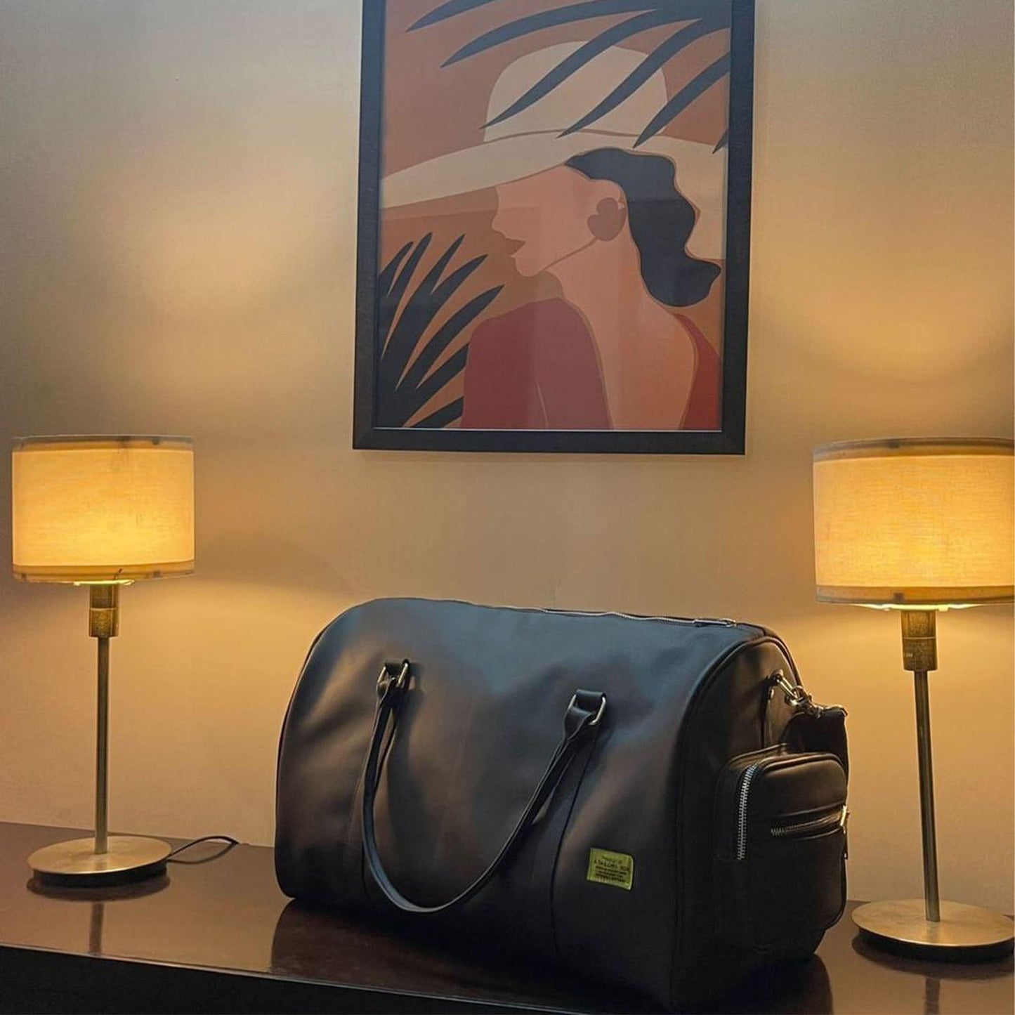 Coal-Black Duffle Bag