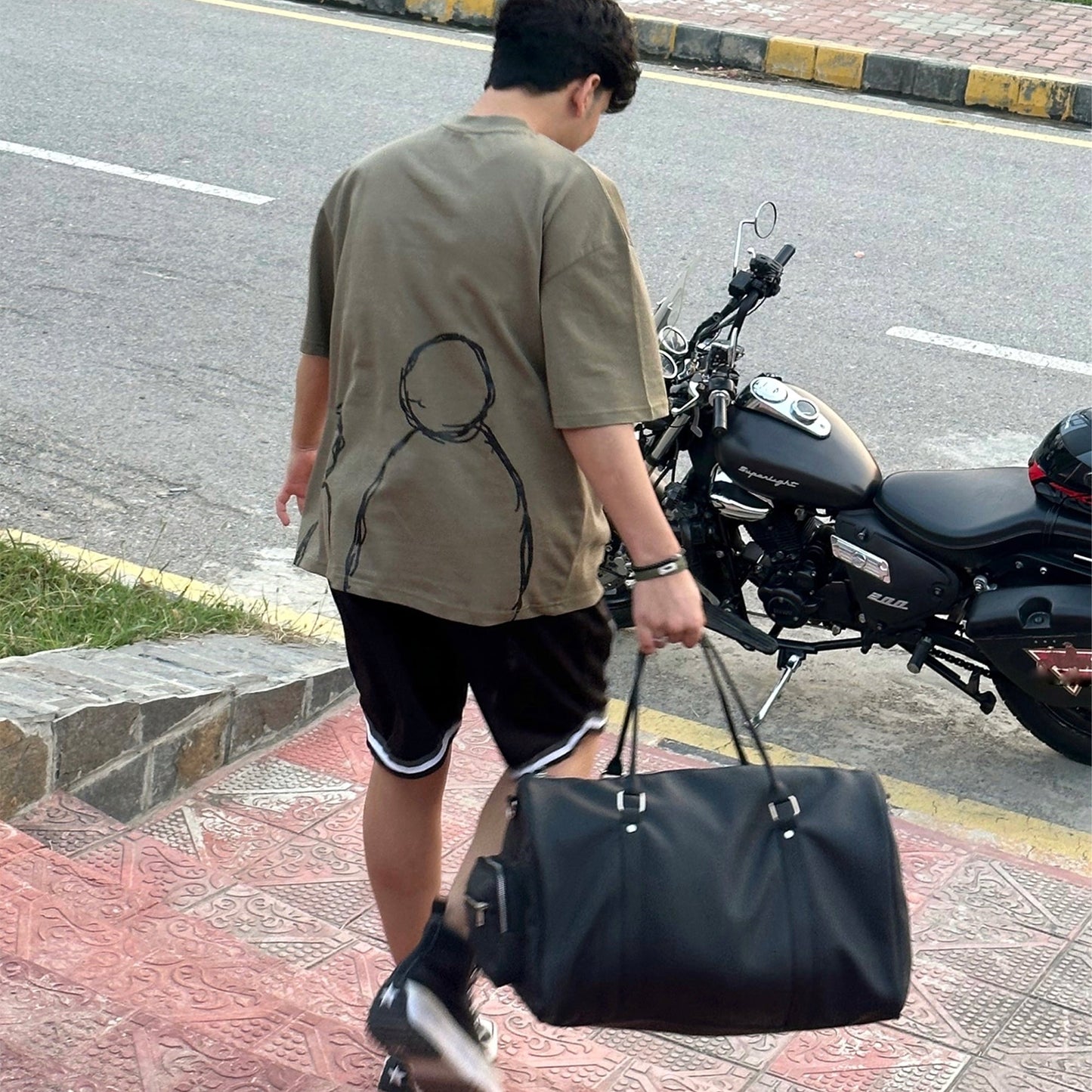 Coal-Black Duffle Bag