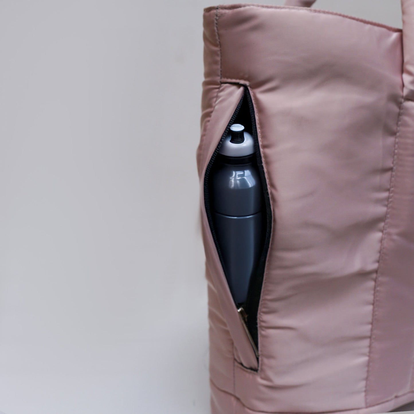 Turkish Rose puffy tote bag