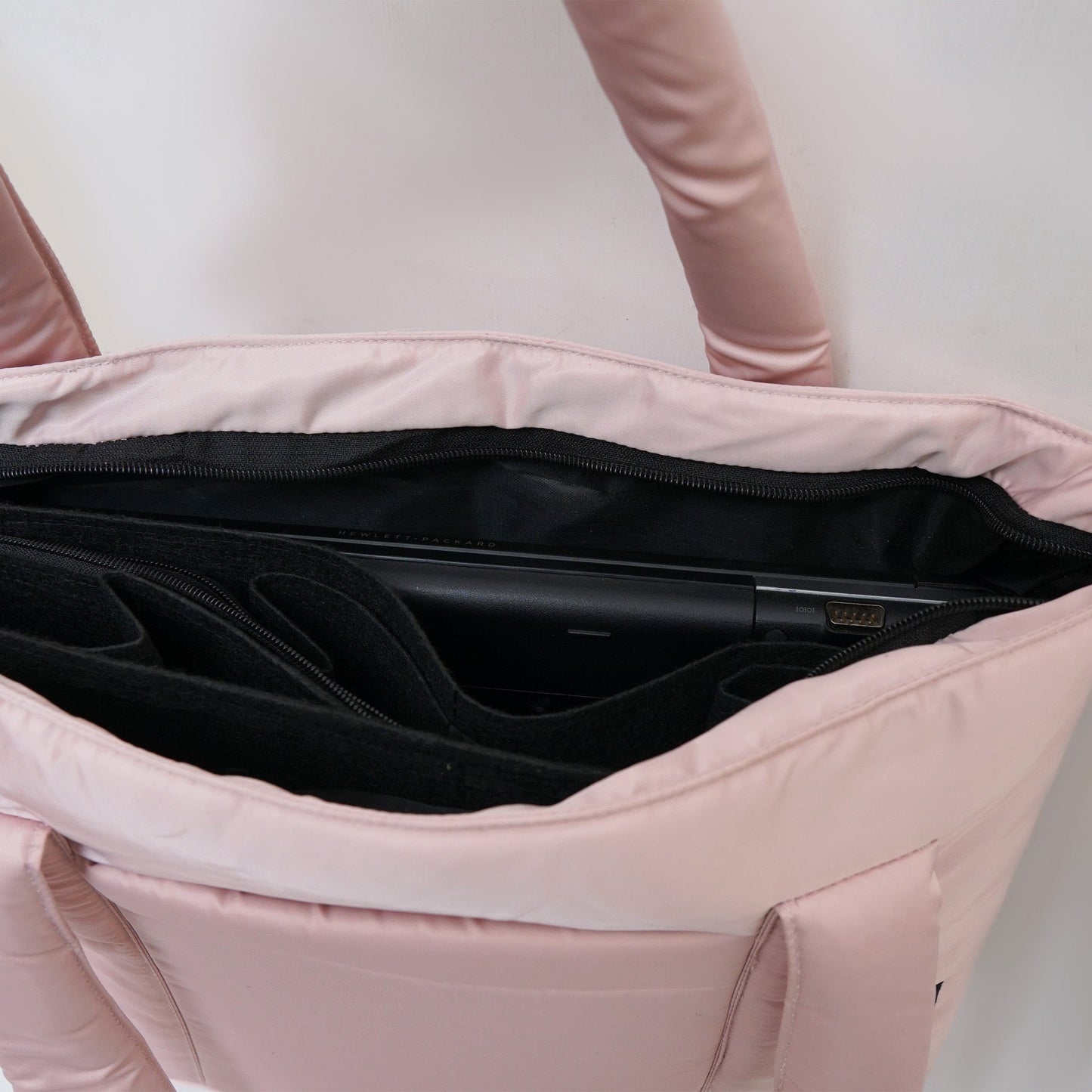 Turkish Rose puffy tote bag