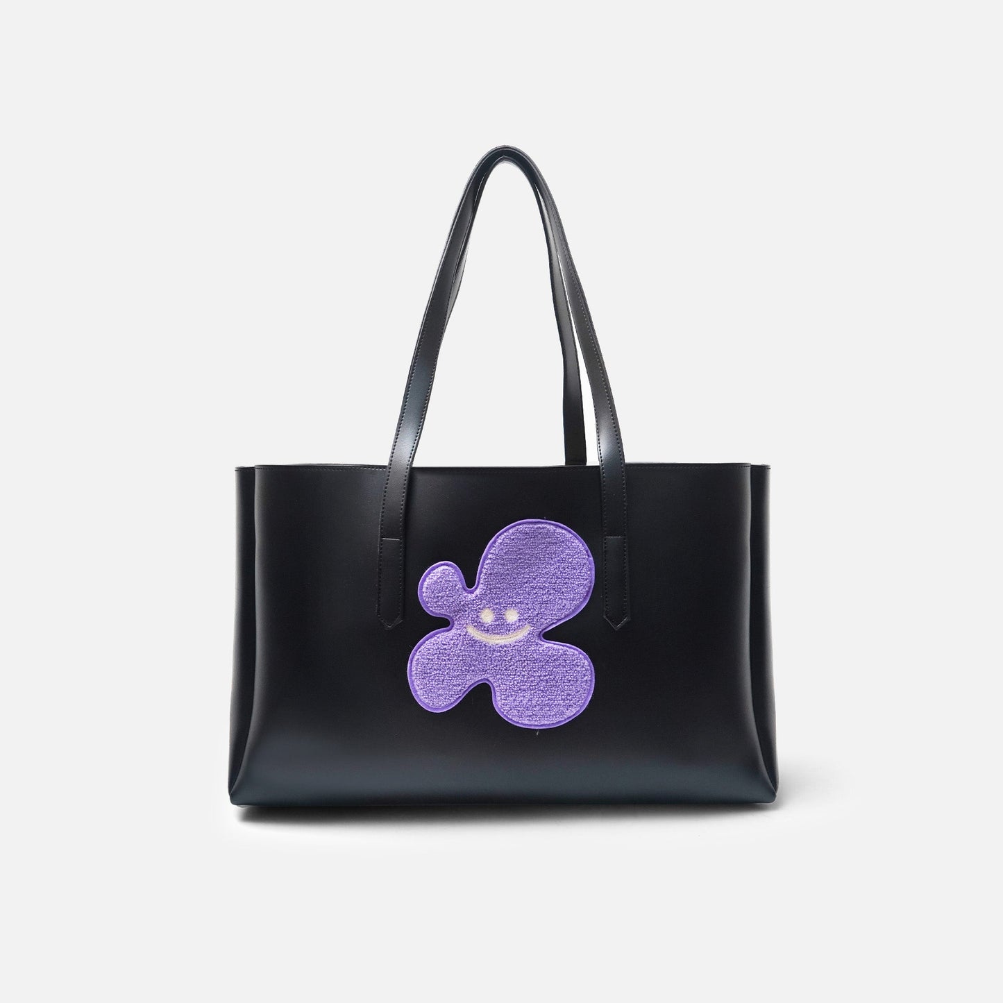 Lilac black tote