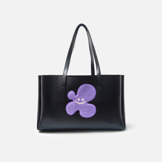Lilac black tote