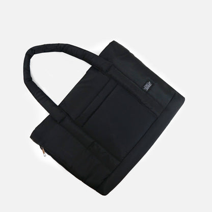 Black puffy tote