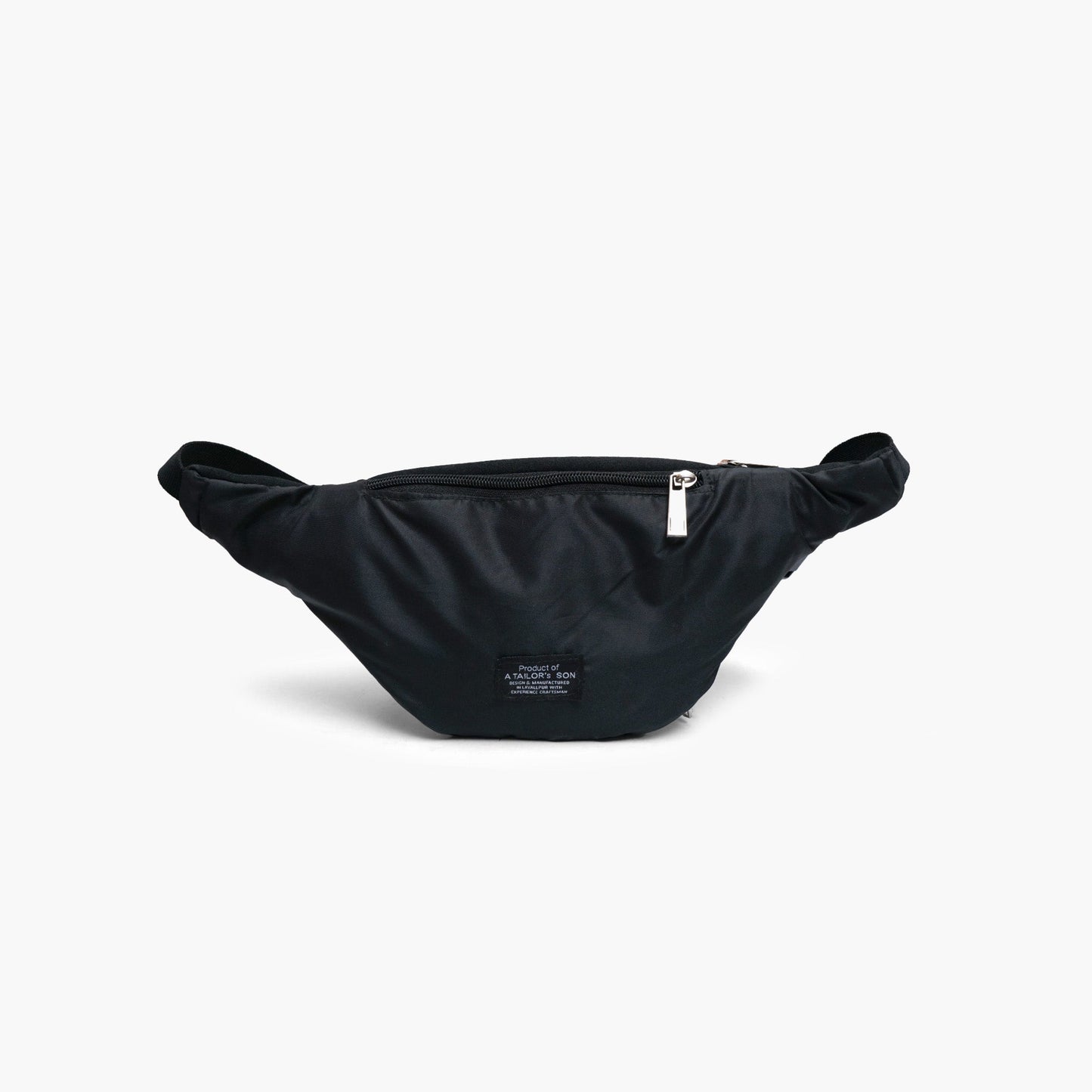 Black Croissant Suede Fanny Bag