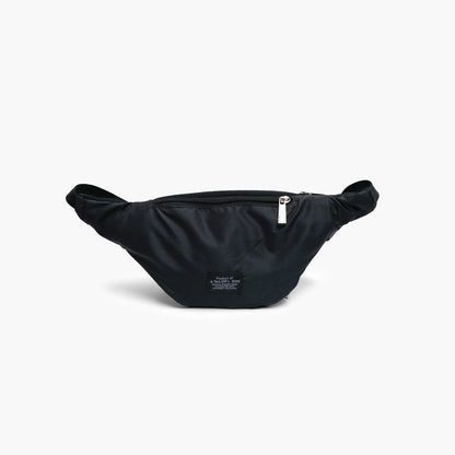 Black Croissant Suede Fanny Bag