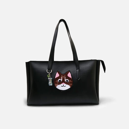 Choco Meow Black Tote