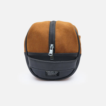 Olive suede toiletry