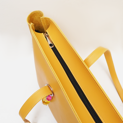 Basic yellow tote bag